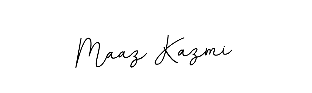 Design your own signature with our free online signature maker. With this signature software, you can create a handwritten (BallpointsItalic-DORy9) signature for name Maaz Kazmi. Maaz Kazmi signature style 11 images and pictures png