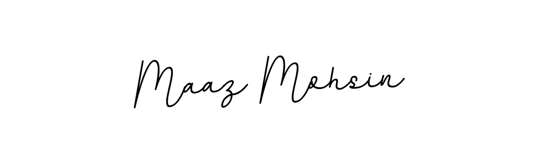 Design your own signature with our free online signature maker. With this signature software, you can create a handwritten (BallpointsItalic-DORy9) signature for name Maaz Mohsin. Maaz Mohsin signature style 11 images and pictures png