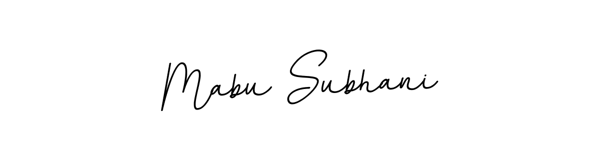 Create a beautiful signature design for name Mabu Subhani. With this signature (BallpointsItalic-DORy9) fonts, you can make a handwritten signature for free. Mabu Subhani signature style 11 images and pictures png