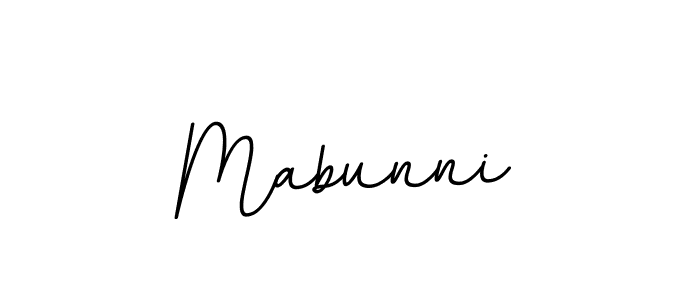 Design your own signature with our free online signature maker. With this signature software, you can create a handwritten (BallpointsItalic-DORy9) signature for name Mabunni. Mabunni signature style 11 images and pictures png