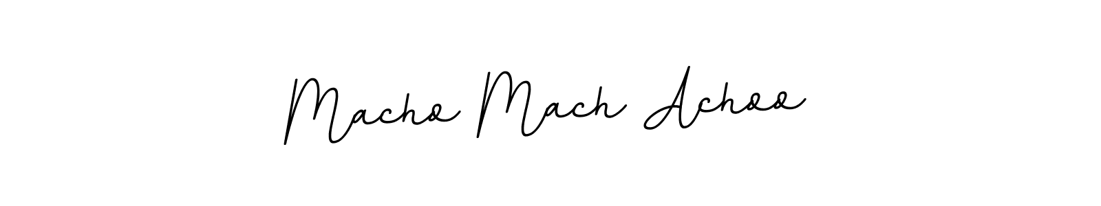 Use a signature maker to create a handwritten signature online. With this signature software, you can design (BallpointsItalic-DORy9) your own signature for name Macho Mach Achoo. Macho Mach Achoo signature style 11 images and pictures png