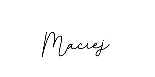 It looks lik you need a new signature style for name Maciej. Design unique handwritten (BallpointsItalic-DORy9) signature with our free signature maker in just a few clicks. Maciej signature style 11 images and pictures png