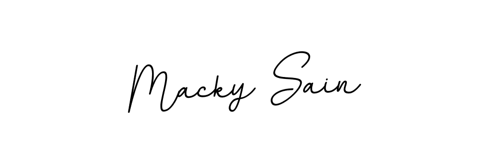 How to make Macky Sain name signature. Use BallpointsItalic-DORy9 style for creating short signs online. This is the latest handwritten sign. Macky Sain signature style 11 images and pictures png