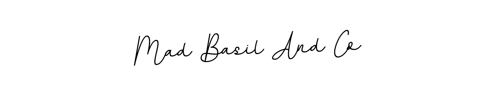 How to make Mad Basil And Co name signature. Use BallpointsItalic-DORy9 style for creating short signs online. This is the latest handwritten sign. Mad Basil And Co signature style 11 images and pictures png