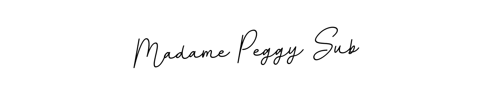 Create a beautiful signature design for name Madame Peggy Sub. With this signature (BallpointsItalic-DORy9) fonts, you can make a handwritten signature for free. Madame Peggy Sub signature style 11 images and pictures png