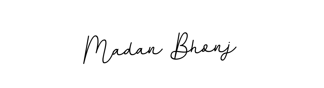 Make a beautiful signature design for name Madan Bhonj. With this signature (BallpointsItalic-DORy9) style, you can create a handwritten signature for free. Madan Bhonj signature style 11 images and pictures png