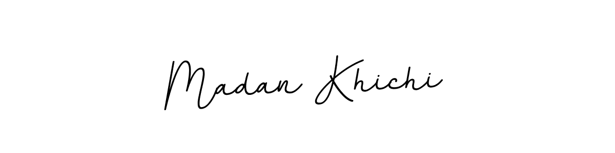 Design your own signature with our free online signature maker. With this signature software, you can create a handwritten (BallpointsItalic-DORy9) signature for name Madan Khichi. Madan Khichi signature style 11 images and pictures png