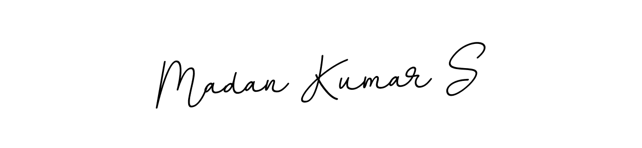 Use a signature maker to create a handwritten signature online. With this signature software, you can design (BallpointsItalic-DORy9) your own signature for name Madan Kumar S. Madan Kumar S signature style 11 images and pictures png