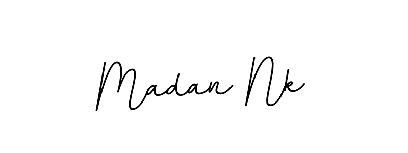 Madan Nk stylish signature style. Best Handwritten Sign (BallpointsItalic-DORy9) for my name. Handwritten Signature Collection Ideas for my name Madan Nk. Madan Nk signature style 11 images and pictures png