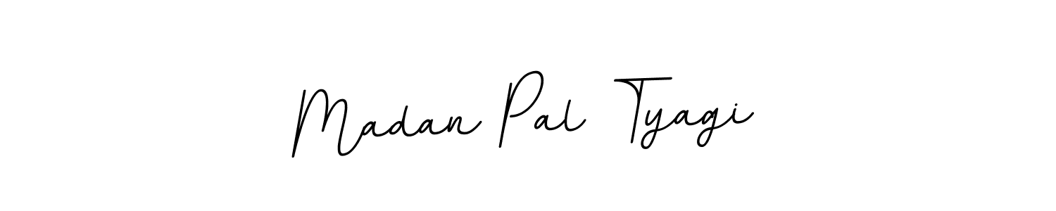 How to make Madan Pal Tyagi name signature. Use BallpointsItalic-DORy9 style for creating short signs online. This is the latest handwritten sign. Madan Pal Tyagi signature style 11 images and pictures png