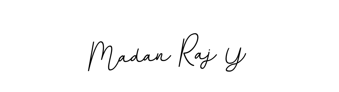 The best way (BallpointsItalic-DORy9) to make a short signature is to pick only two or three words in your name. The name Madan Raj Y include a total of six letters. For converting this name. Madan Raj Y signature style 11 images and pictures png