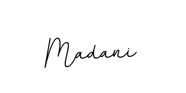 Use a signature maker to create a handwritten signature online. With this signature software, you can design (BallpointsItalic-DORy9) your own signature for name Madani. Madani signature style 11 images and pictures png