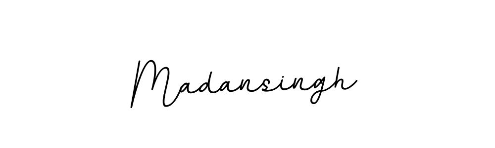 Use a signature maker to create a handwritten signature online. With this signature software, you can design (BallpointsItalic-DORy9) your own signature for name Madansingh. Madansingh signature style 11 images and pictures png