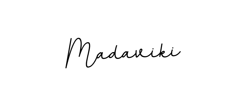 Use a signature maker to create a handwritten signature online. With this signature software, you can design (BallpointsItalic-DORy9) your own signature for name Madaviki. Madaviki signature style 11 images and pictures png