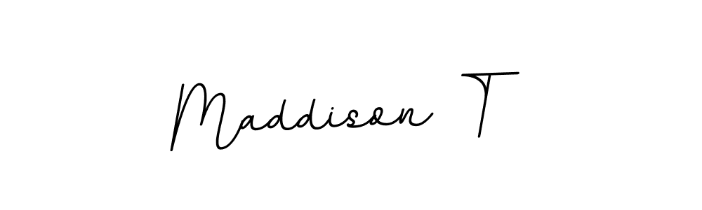 Use a signature maker to create a handwritten signature online. With this signature software, you can design (BallpointsItalic-DORy9) your own signature for name Maddison T. Maddison T signature style 11 images and pictures png