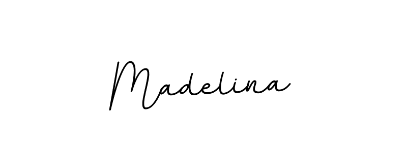 Make a beautiful signature design for name Madelina. With this signature (BallpointsItalic-DORy9) style, you can create a handwritten signature for free. Madelina signature style 11 images and pictures png