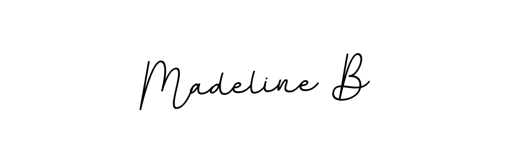 Madeline B stylish signature style. Best Handwritten Sign (BallpointsItalic-DORy9) for my name. Handwritten Signature Collection Ideas for my name Madeline B. Madeline B signature style 11 images and pictures png