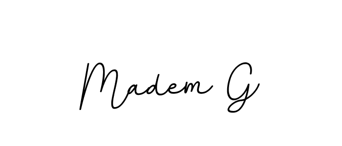 Create a beautiful signature design for name Madem G. With this signature (BallpointsItalic-DORy9) fonts, you can make a handwritten signature for free. Madem G signature style 11 images and pictures png