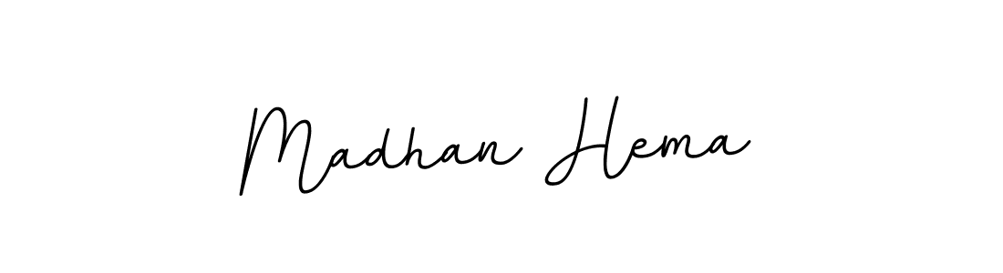 Design your own signature with our free online signature maker. With this signature software, you can create a handwritten (BallpointsItalic-DORy9) signature for name Madhan Hema. Madhan Hema signature style 11 images and pictures png