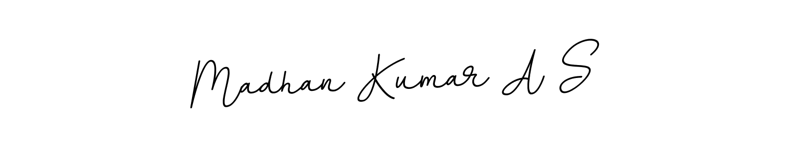 Make a beautiful signature design for name Madhan Kumar A S. With this signature (BallpointsItalic-DORy9) style, you can create a handwritten signature for free. Madhan Kumar A S signature style 11 images and pictures png