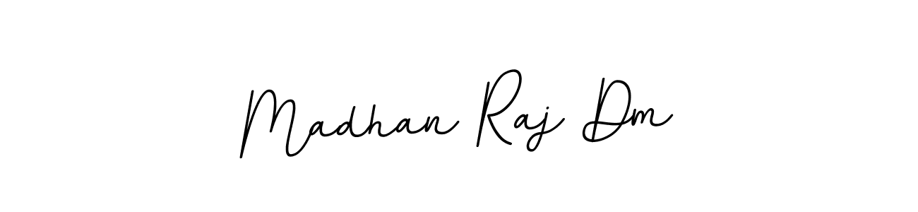 Use a signature maker to create a handwritten signature online. With this signature software, you can design (BallpointsItalic-DORy9) your own signature for name Madhan Raj Dm. Madhan Raj Dm signature style 11 images and pictures png