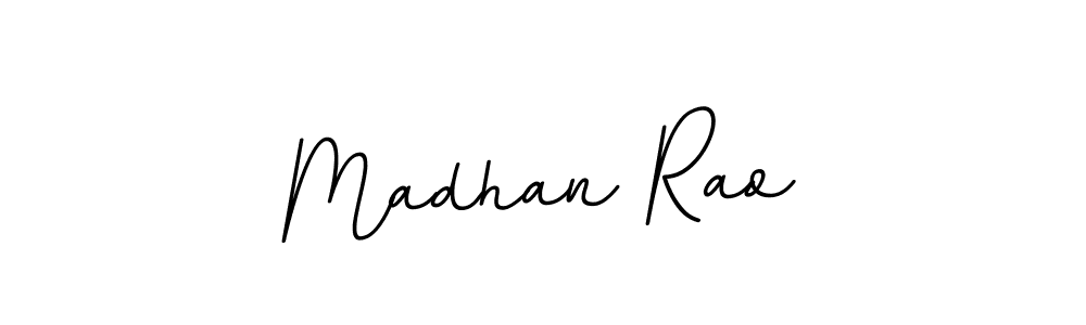 How to make Madhan Rao name signature. Use BallpointsItalic-DORy9 style for creating short signs online. This is the latest handwritten sign. Madhan Rao signature style 11 images and pictures png