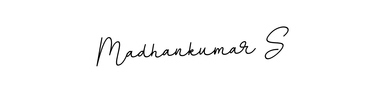 The best way (BallpointsItalic-DORy9) to make a short signature is to pick only two or three words in your name. The name Madhankumar S include a total of six letters. For converting this name. Madhankumar S signature style 11 images and pictures png