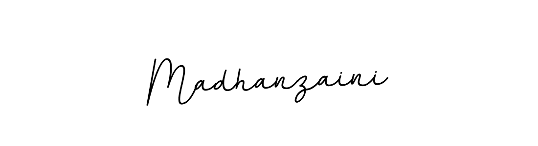Use a signature maker to create a handwritten signature online. With this signature software, you can design (BallpointsItalic-DORy9) your own signature for name Madhanzaini. Madhanzaini signature style 11 images and pictures png