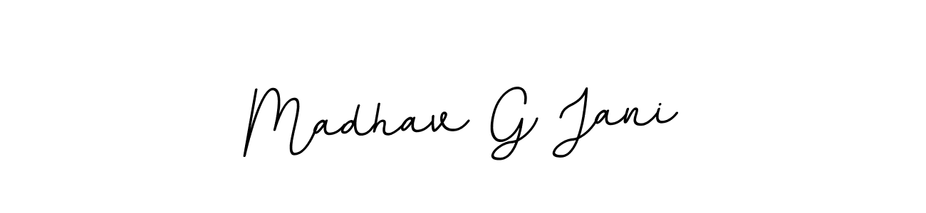 You should practise on your own different ways (BallpointsItalic-DORy9) to write your name (Madhav G Jani) in signature. don't let someone else do it for you. Madhav G Jani signature style 11 images and pictures png