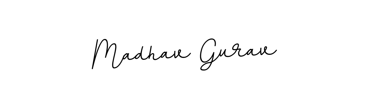 Make a beautiful signature design for name Madhav Gurav. With this signature (BallpointsItalic-DORy9) style, you can create a handwritten signature for free. Madhav Gurav signature style 11 images and pictures png