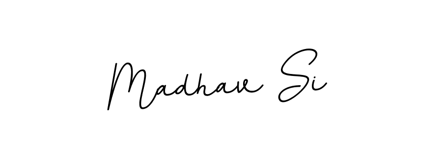 How to make Madhav Si name signature. Use BallpointsItalic-DORy9 style for creating short signs online. This is the latest handwritten sign. Madhav Si signature style 11 images and pictures png