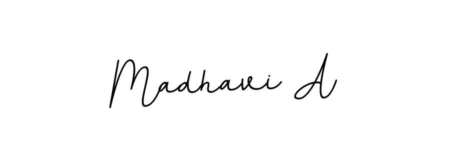 Madhavi A stylish signature style. Best Handwritten Sign (BallpointsItalic-DORy9) for my name. Handwritten Signature Collection Ideas for my name Madhavi A. Madhavi A signature style 11 images and pictures png