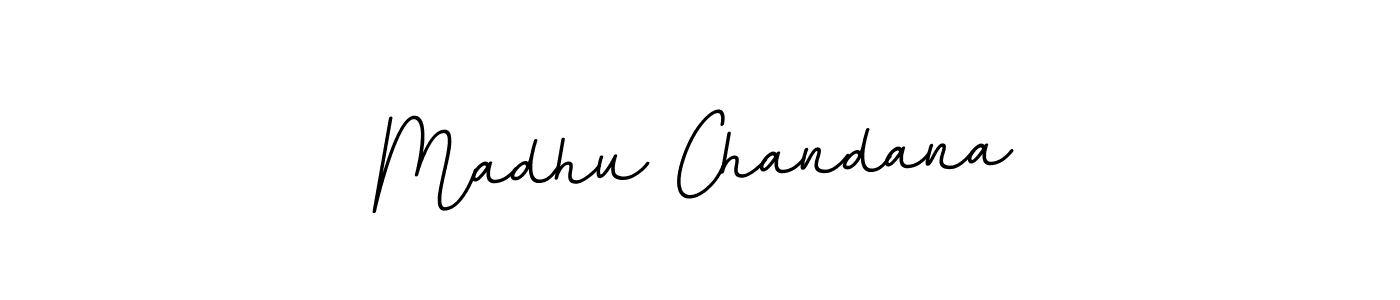 Make a beautiful signature design for name Madhu Chandana. With this signature (BallpointsItalic-DORy9) style, you can create a handwritten signature for free. Madhu Chandana signature style 11 images and pictures png