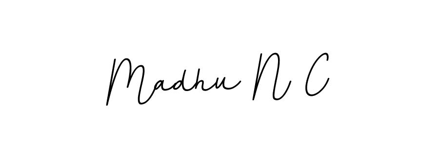 The best way (BallpointsItalic-DORy9) to make a short signature is to pick only two or three words in your name. The name Madhu N C include a total of six letters. For converting this name. Madhu N C signature style 11 images and pictures png
