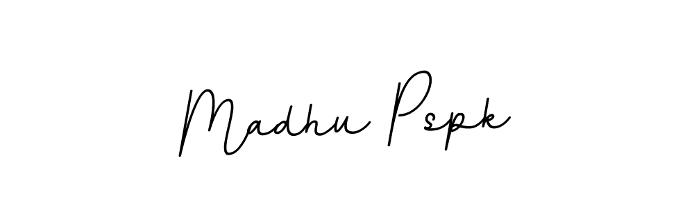 Make a beautiful signature design for name Madhu Pspk. With this signature (BallpointsItalic-DORy9) style, you can create a handwritten signature for free. Madhu Pspk signature style 11 images and pictures png