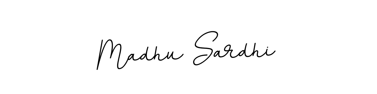 How to make Madhu Sardhi name signature. Use BallpointsItalic-DORy9 style for creating short signs online. This is the latest handwritten sign. Madhu Sardhi signature style 11 images and pictures png