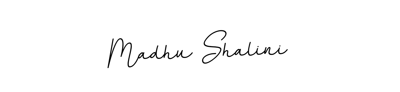 Design your own signature with our free online signature maker. With this signature software, you can create a handwritten (BallpointsItalic-DORy9) signature for name Madhu Shalini. Madhu Shalini signature style 11 images and pictures png