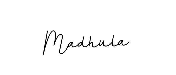 Use a signature maker to create a handwritten signature online. With this signature software, you can design (BallpointsItalic-DORy9) your own signature for name Madhula. Madhula signature style 11 images and pictures png