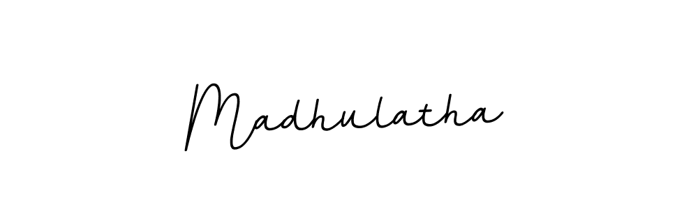 How to make Madhulatha name signature. Use BallpointsItalic-DORy9 style for creating short signs online. This is the latest handwritten sign. Madhulatha signature style 11 images and pictures png