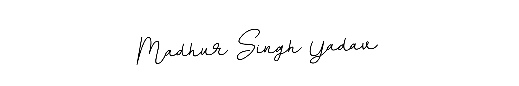 Use a signature maker to create a handwritten signature online. With this signature software, you can design (BallpointsItalic-DORy9) your own signature for name Madhur Singh Yadav. Madhur Singh Yadav signature style 11 images and pictures png