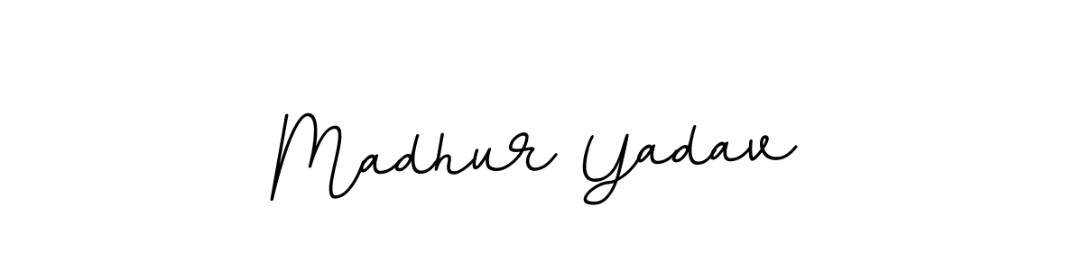 Madhur Yadav stylish signature style. Best Handwritten Sign (BallpointsItalic-DORy9) for my name. Handwritten Signature Collection Ideas for my name Madhur Yadav. Madhur Yadav signature style 11 images and pictures png