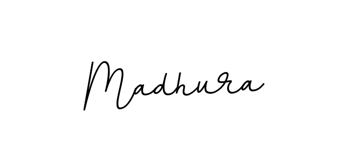 Use a signature maker to create a handwritten signature online. With this signature software, you can design (BallpointsItalic-DORy9) your own signature for name Madhura. Madhura signature style 11 images and pictures png