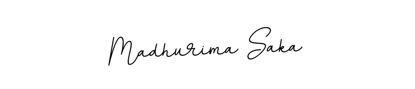 Design your own signature with our free online signature maker. With this signature software, you can create a handwritten (BallpointsItalic-DORy9) signature for name Madhurima Saka. Madhurima Saka signature style 11 images and pictures png