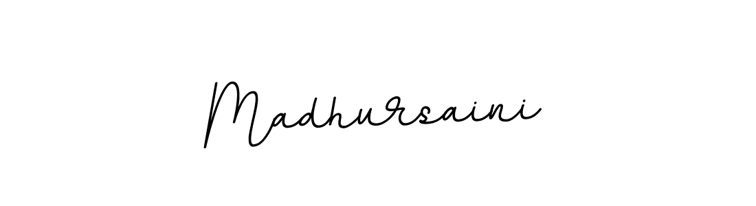 How to make Madhursaini name signature. Use BallpointsItalic-DORy9 style for creating short signs online. This is the latest handwritten sign. Madhursaini signature style 11 images and pictures png