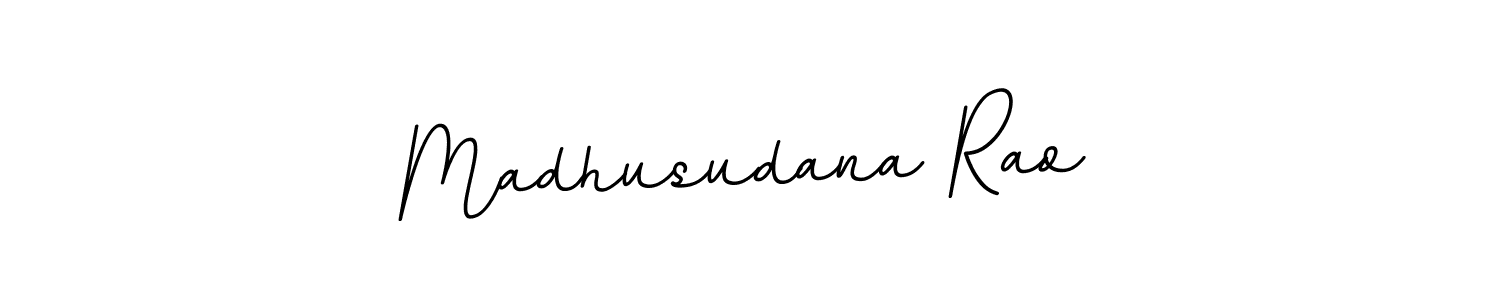 Make a beautiful signature design for name Madhusudana Rao. With this signature (BallpointsItalic-DORy9) style, you can create a handwritten signature for free. Madhusudana Rao signature style 11 images and pictures png