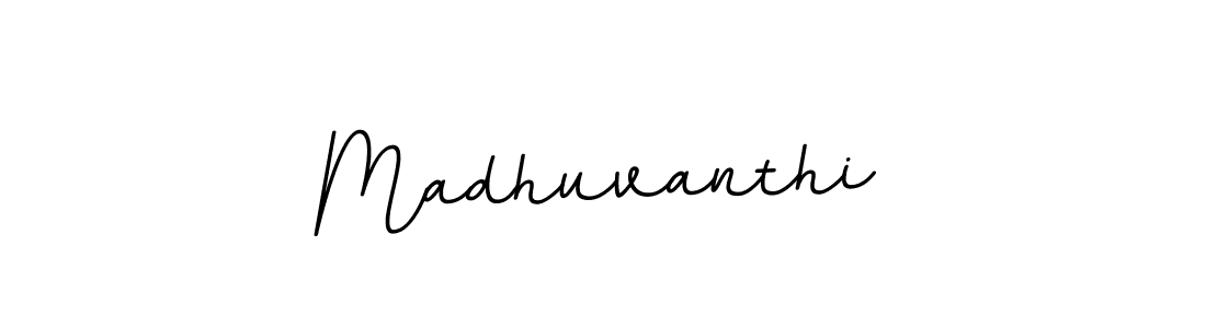 How to make Madhuvanthi name signature. Use BallpointsItalic-DORy9 style for creating short signs online. This is the latest handwritten sign. Madhuvanthi signature style 11 images and pictures png