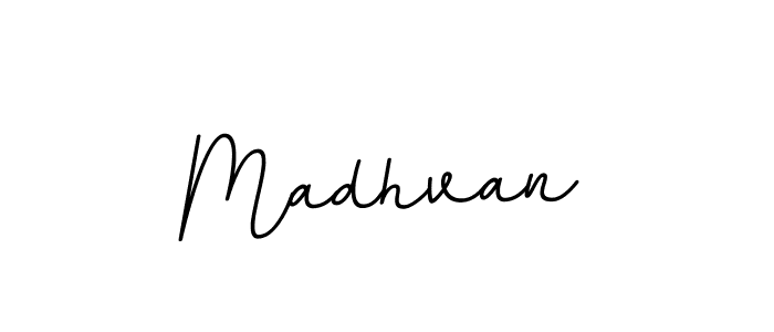 Use a signature maker to create a handwritten signature online. With this signature software, you can design (BallpointsItalic-DORy9) your own signature for name Madhvan. Madhvan signature style 11 images and pictures png