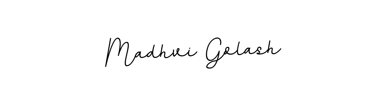 How to make Madhvi Golash name signature. Use BallpointsItalic-DORy9 style for creating short signs online. This is the latest handwritten sign. Madhvi Golash signature style 11 images and pictures png