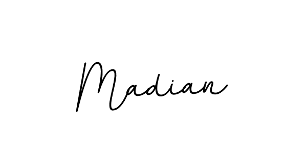 Madian stylish signature style. Best Handwritten Sign (BallpointsItalic-DORy9) for my name. Handwritten Signature Collection Ideas for my name Madian. Madian signature style 11 images and pictures png