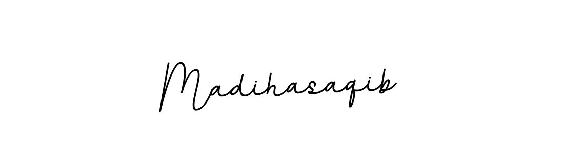 The best way (BallpointsItalic-DORy9) to make a short signature is to pick only two or three words in your name. The name Madihasaqib include a total of six letters. For converting this name. Madihasaqib signature style 11 images and pictures png